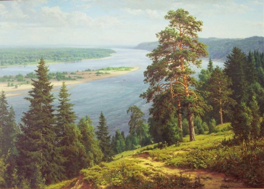 №851038 - лето, река, природа - оригинал