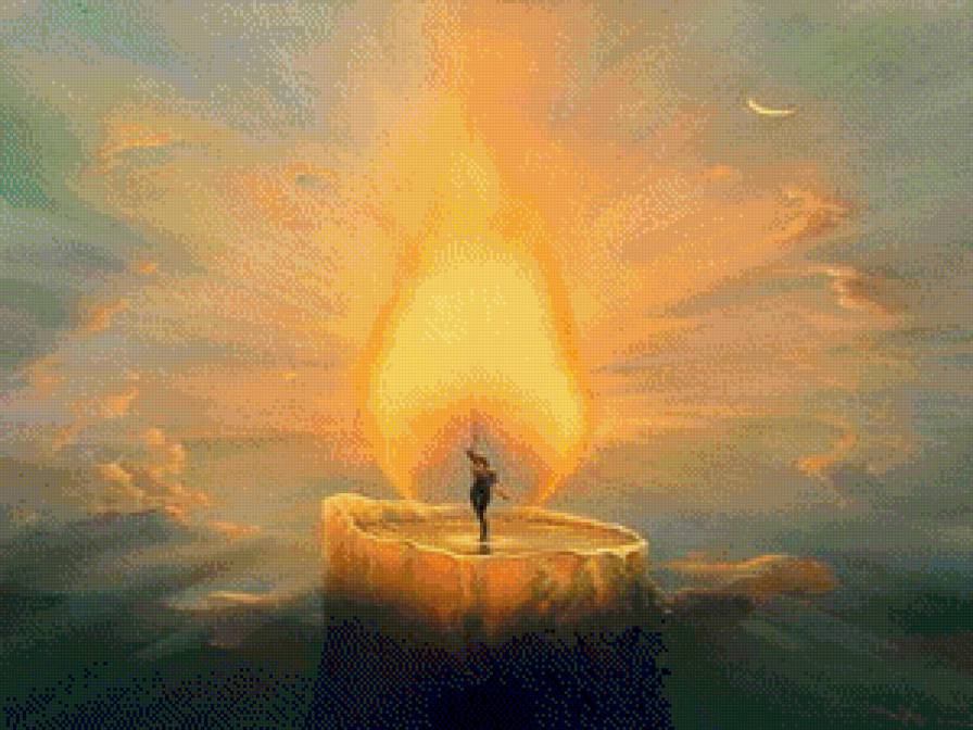 Свіча - дівчина, фантазія, сни - предпросмотр