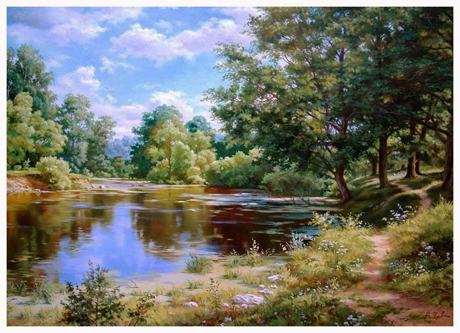 №851339 - природа, река, лето - оригинал