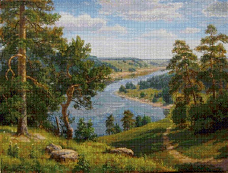 №851400 - лето, река, природа - предпросмотр