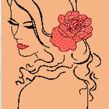 Схема вышивки «девушка»