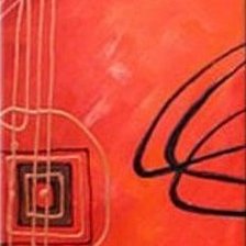 Схема вышивки «Танец на красном (левая часть)»