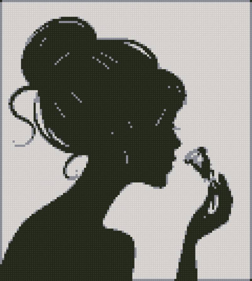 девушка с цветком - предпросмотр