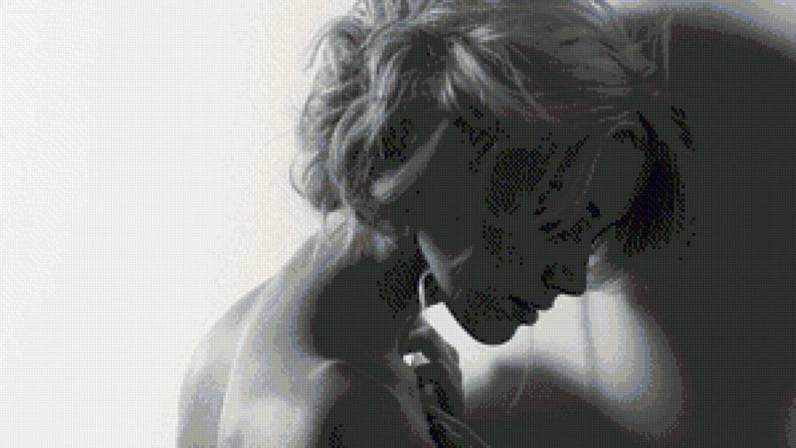 девушка монохром - монохром, черно-белое, девушка, люди - предпросмотр