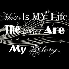 Схема вышивки «Music is...»