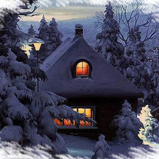 Схема вышивки «зима»