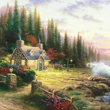 Схема вышивки «Домик у моря»