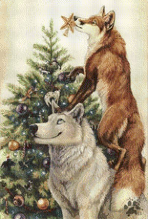 Новый год - елка, новый год, волки - предпросмотр