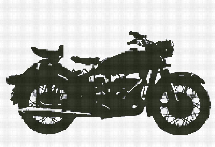 мотоцикл ч/б - мото, мотоцикл - предпросмотр