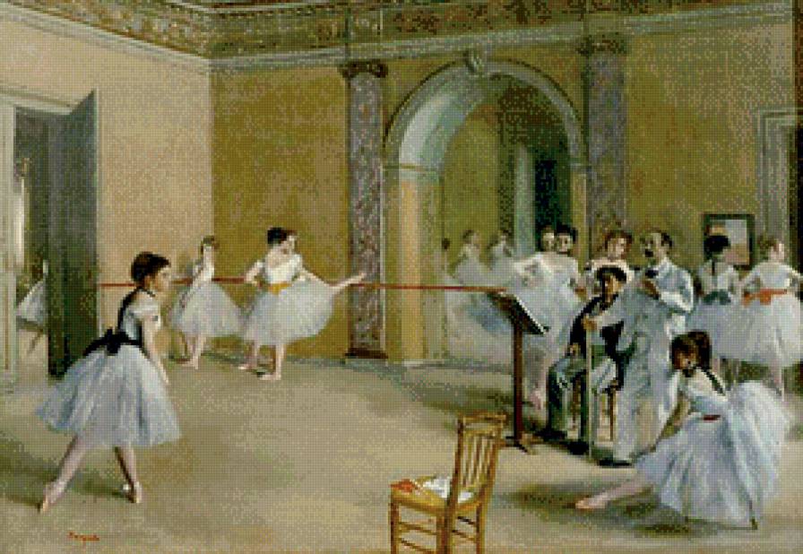 Балетный класс-3 - картина дега - предпросмотр