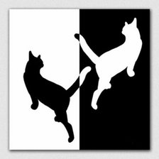 Схема вышивки «кошки»