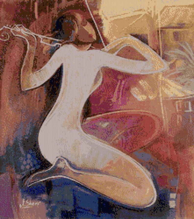 Скрипка - картина - предпросмотр