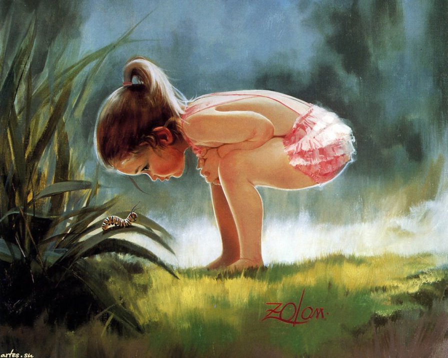 Девочка - картина - оригинал