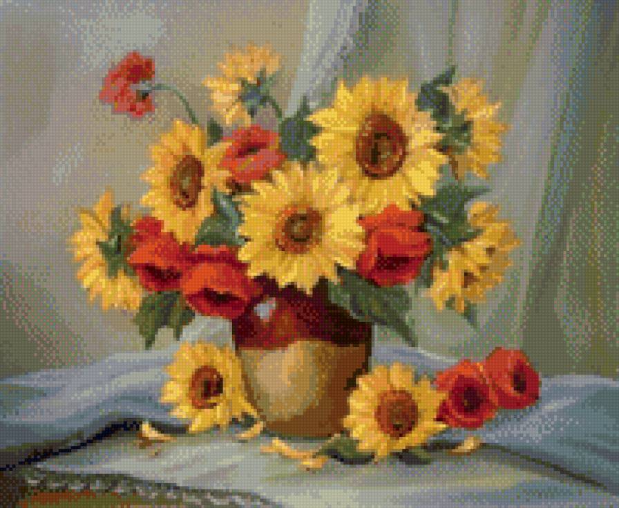 Букет - натюрморт - предпросмотр