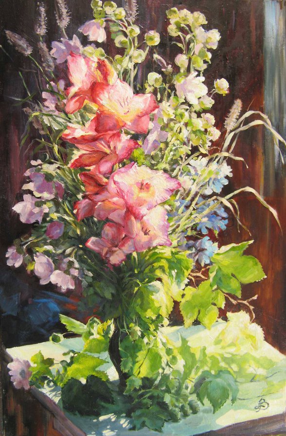 №856472 - цветы, гладиолусы - оригинал