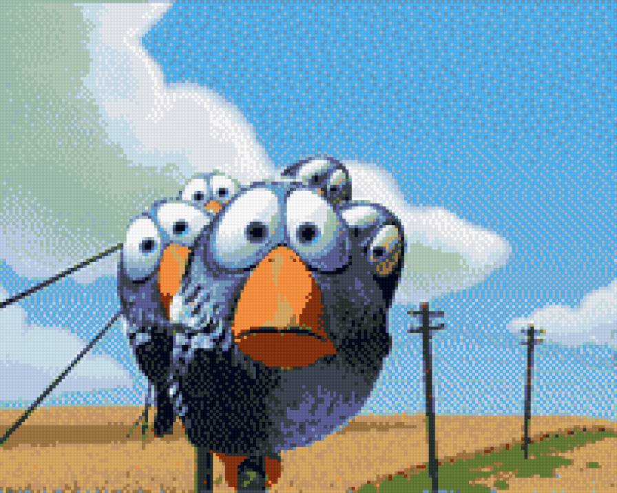 Птицы - воробьи, смешное, приколы, мультик, птицы - предпросмотр