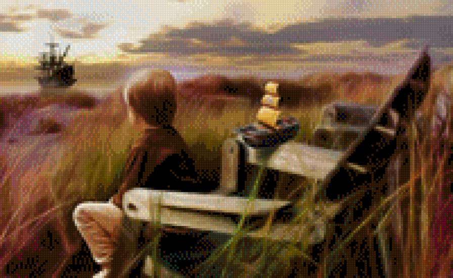 в ожидании мечты - дети, корабль, мечты - предпросмотр