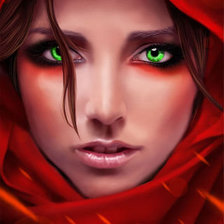 Схема вышивки «Девушка»