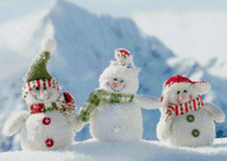 Снеговички - снег, зима, горы - предпросмотр