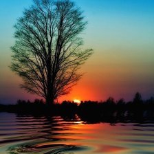 Схема вышивки «закат»