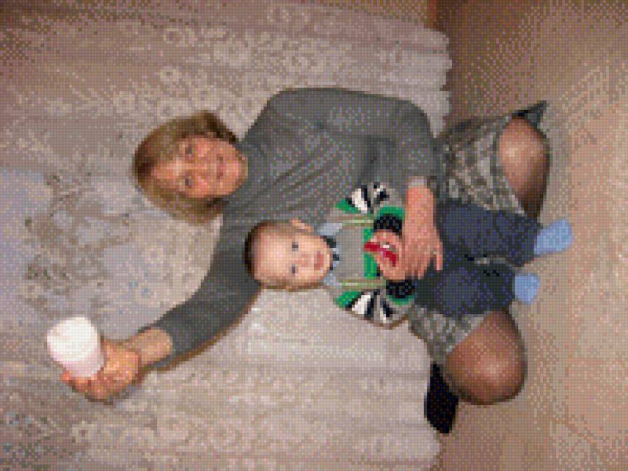 бабушка с внуком - люди - предпросмотр