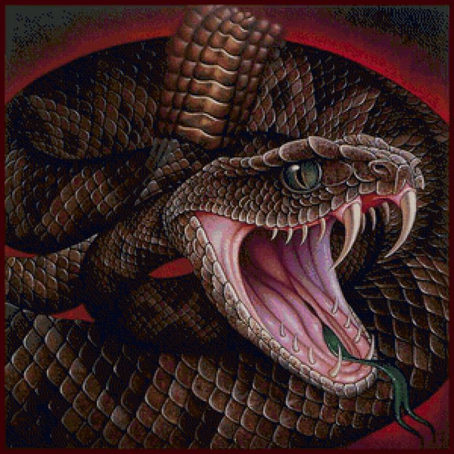 гремучая змея - картина - предпросмотр