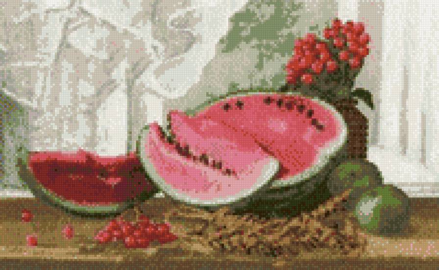 Арбуз. - натюрморт - предпросмотр