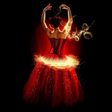 Схема вышивки «Бальный огонь»