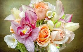 Букет - розы, букет, лилии, цветы - оригинал