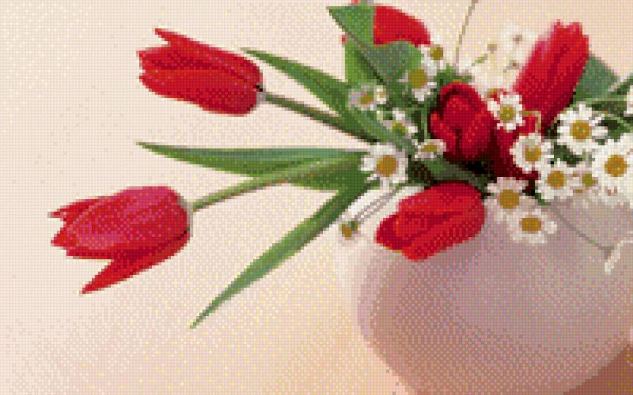 Тюльпаны в белом - предпросмотр