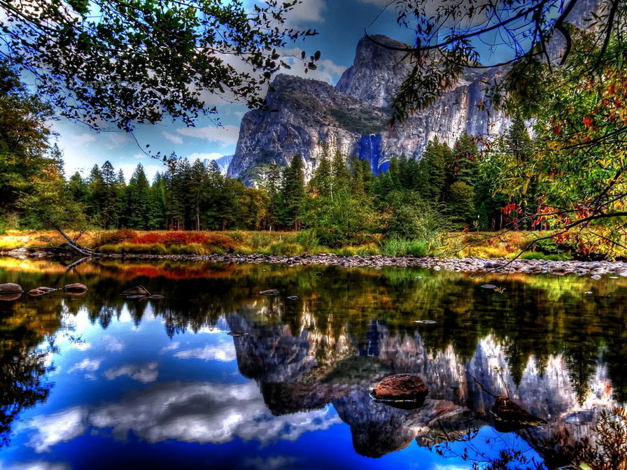 горное озеро - озеро, горы, вода - оригинал