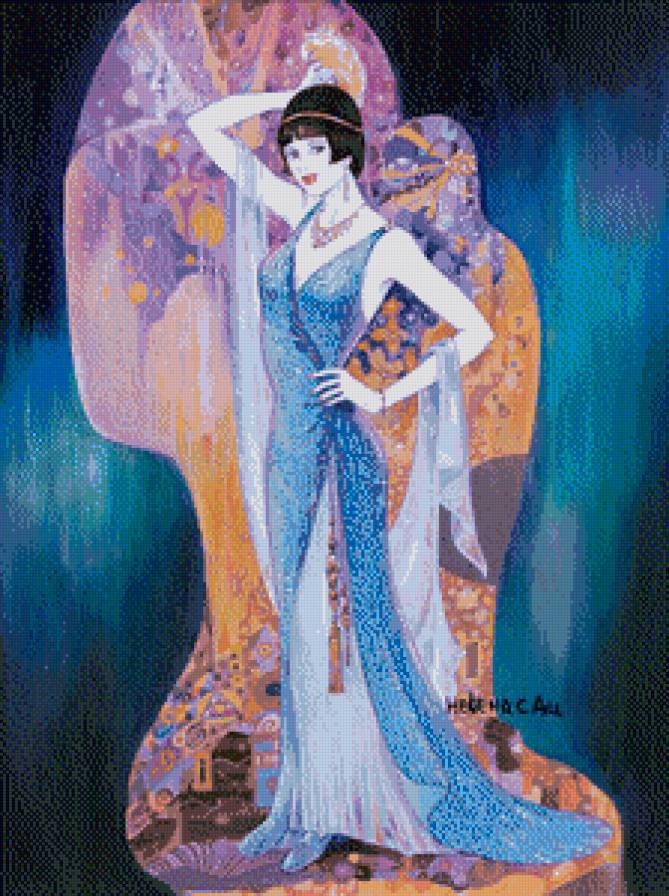 Дама загадка - ретро - предпросмотр