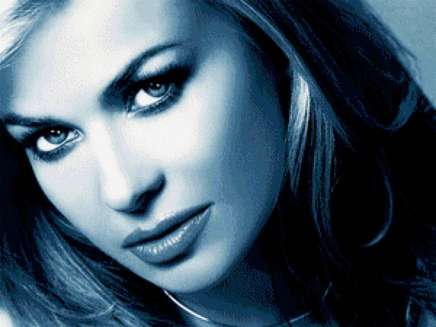 портрет в голубых тонах - портрет, девушка - предпросмотр