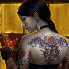 Схема вышивки «Тату»