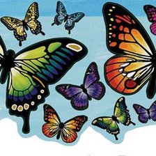 Схема вышивки «бордюр бабочки»