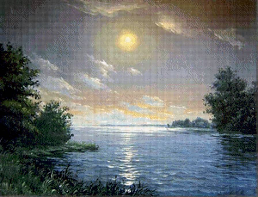 №861670 - луна, река, природа - предпросмотр