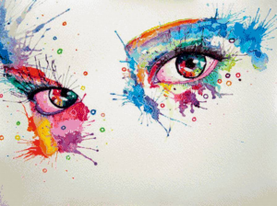 eyes - цвет, девушка, глаза, арт - предпросмотр