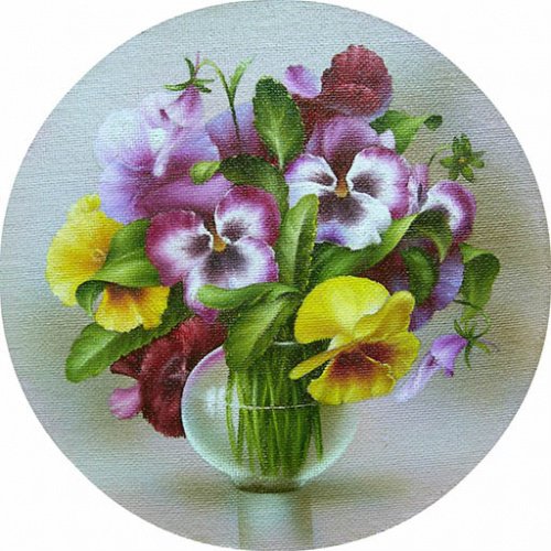 Фиалки - фиалки, цветы, букет - оригинал