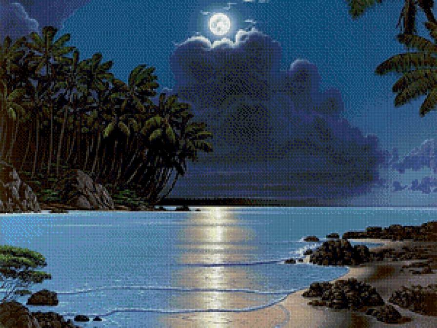 №862448 - остров, луна, море - предпросмотр