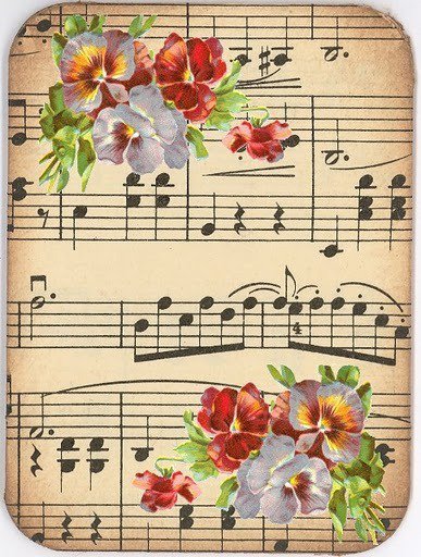 Мелодия цветов - ноты, цветы - оригинал