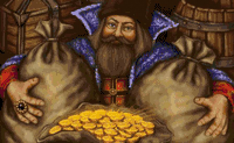 для жмотика))) - золото, сбережения, купец, деньги - предпросмотр