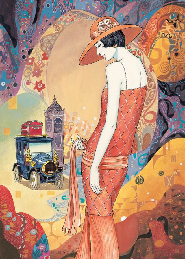 Поездка - люди, ретро - оригинал