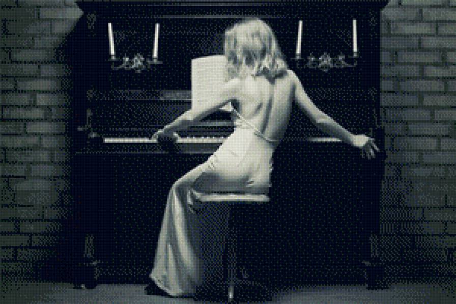 девушка и рояль - девушка - предпросмотр