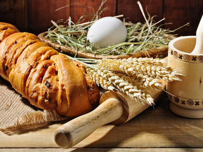 Хлеб да соль - колосья, натюрморт, кухня, хлеб - оригинал