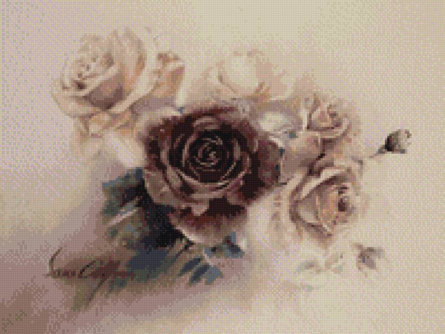 картина Sara Moon - цветы.розы - предпросмотр