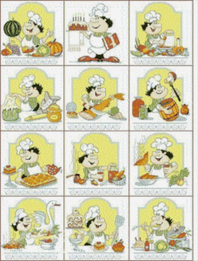 Веселые поварята - кухня, повар, еда - предпросмотр