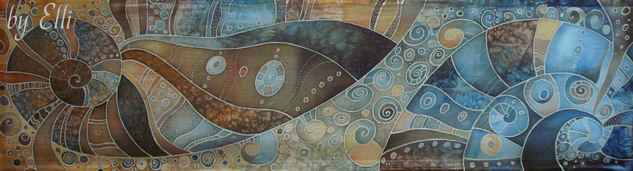 панель с ракушками - ракушки, панно, море, фентези, арт, панель - оригинал