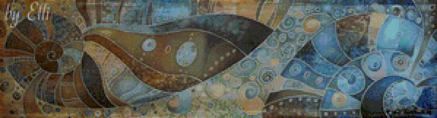 панель с ракушками - панель, фентези, арт, ракушки, море, панно - предпросмотр