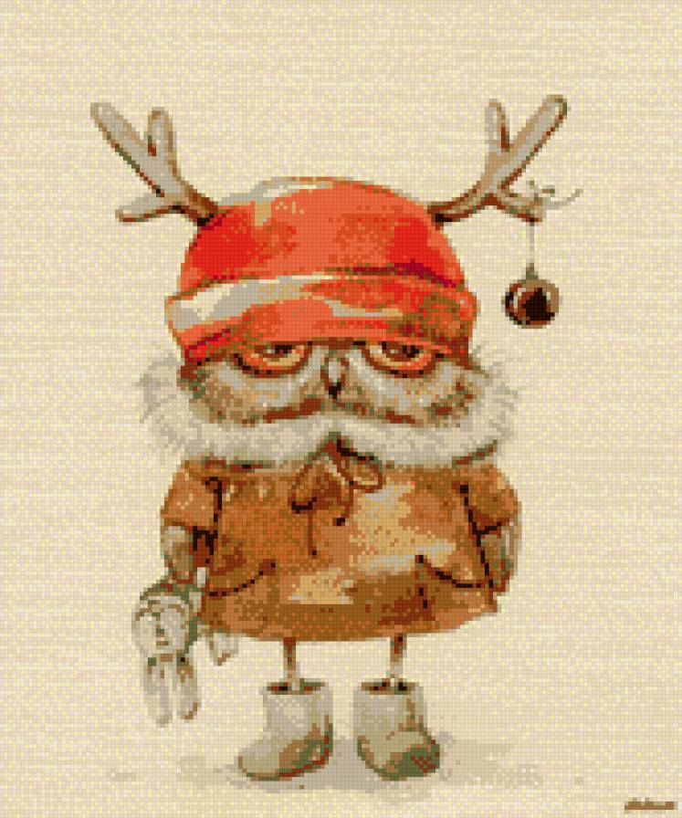 совёнок новогодний - сова, новый год - предпросмотр