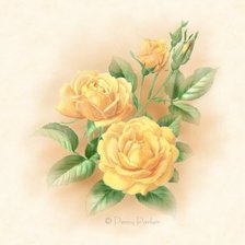 Оригинал схемы вышивки «Желтые розы» (№863650)